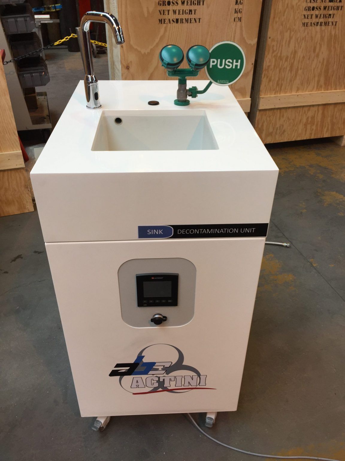 Sink biowaste decontamination system